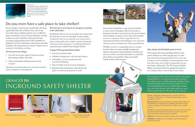 Tornado Shelter Literature, Tornado Shelter Information, Tornado Shelter